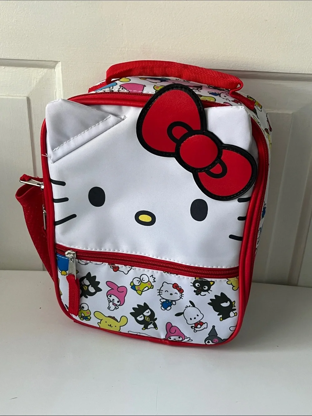 Like New Sanrio Hello Kitty Red & White Lunchbox